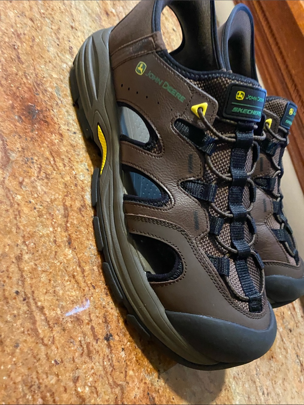 John Deere Brown and Black Men's Outdoor Sandal Sneakers